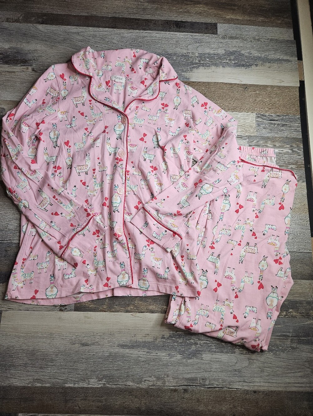 Bed Head Pajamas PJs Sleepwear Llama Love Set Women's XS Pink BedHead - Picture 2 of 6
